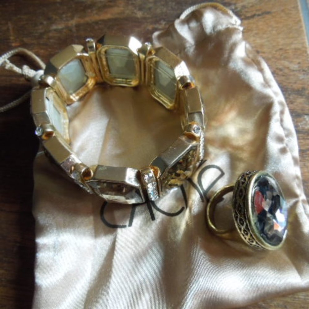 Nwot Cache Chunky Stretch Bracelet & Ring - image 4